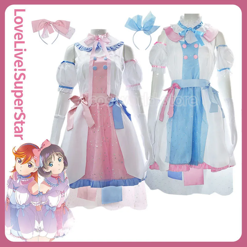 

Anime LoveLive!Superstar! Tiny Stars Shibuya Kanon Tang Keke Cosplay Costumes Women Lolita Dress Headwear Suit Halloween Clothes