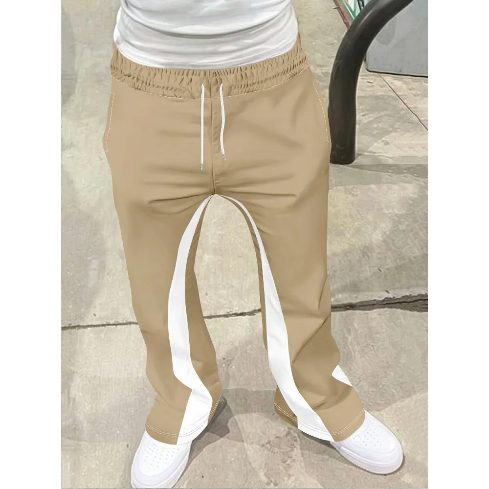 

Men's Trendy Hip - hop Style Casual Sweatpants Striking Flame Elements Paired with "RICH SOON" Eye - catching for Street Wear