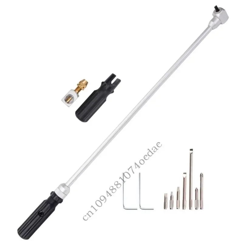 480mm Extended Carburetor Adjuster Tool With 90 Degree Drive For Motorcycle Slow Running And Mixture Screw Tuning