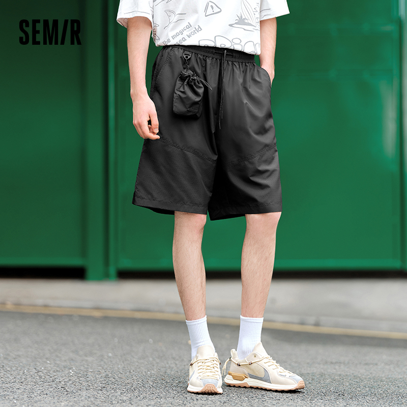  Semir Casual Mid-Length Pants Men 2024 Summer New Spliced Straight-Leg Pants With Storage Function Simple And Cool Shorts 