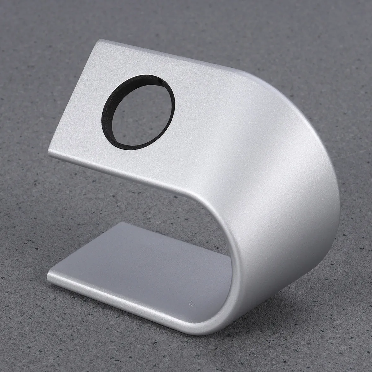 

Watch Cradle Stand Silver Sturdy U Shaped Charging Dock Platform Non Slip Holder for All Watch Models Portable Stand