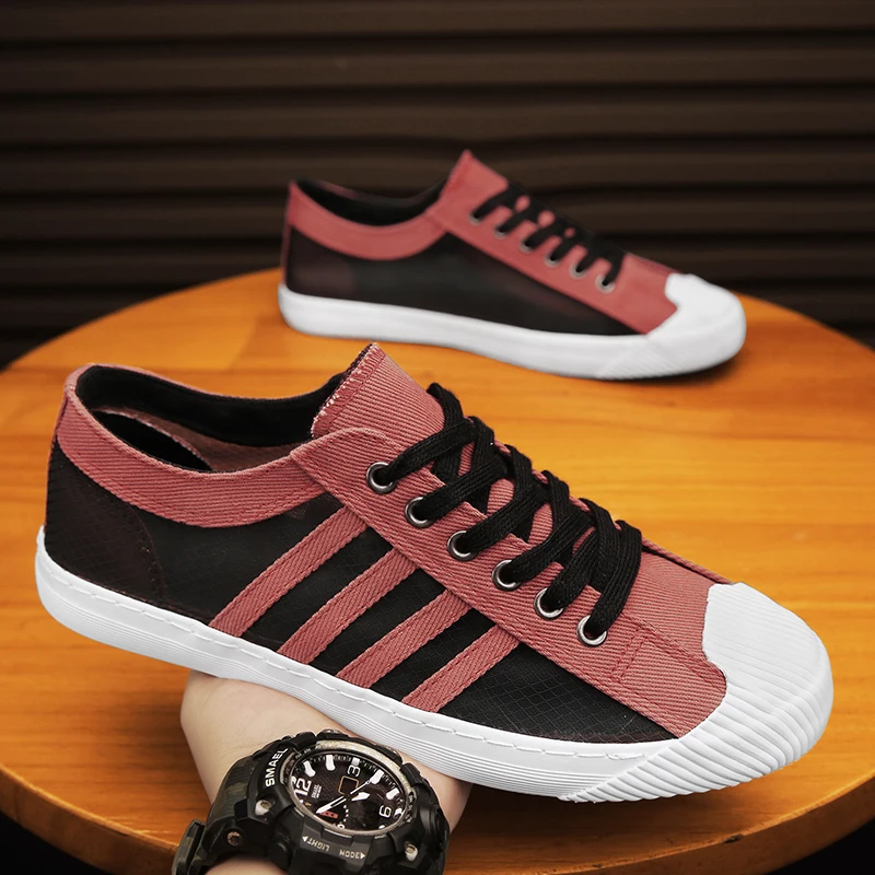 

New Sneakers Men Casual Shoes Skateboarding Men Flat Brand Fashion Canvas Shoes Breathable Non-slip Driving Tennis Sports Shoes