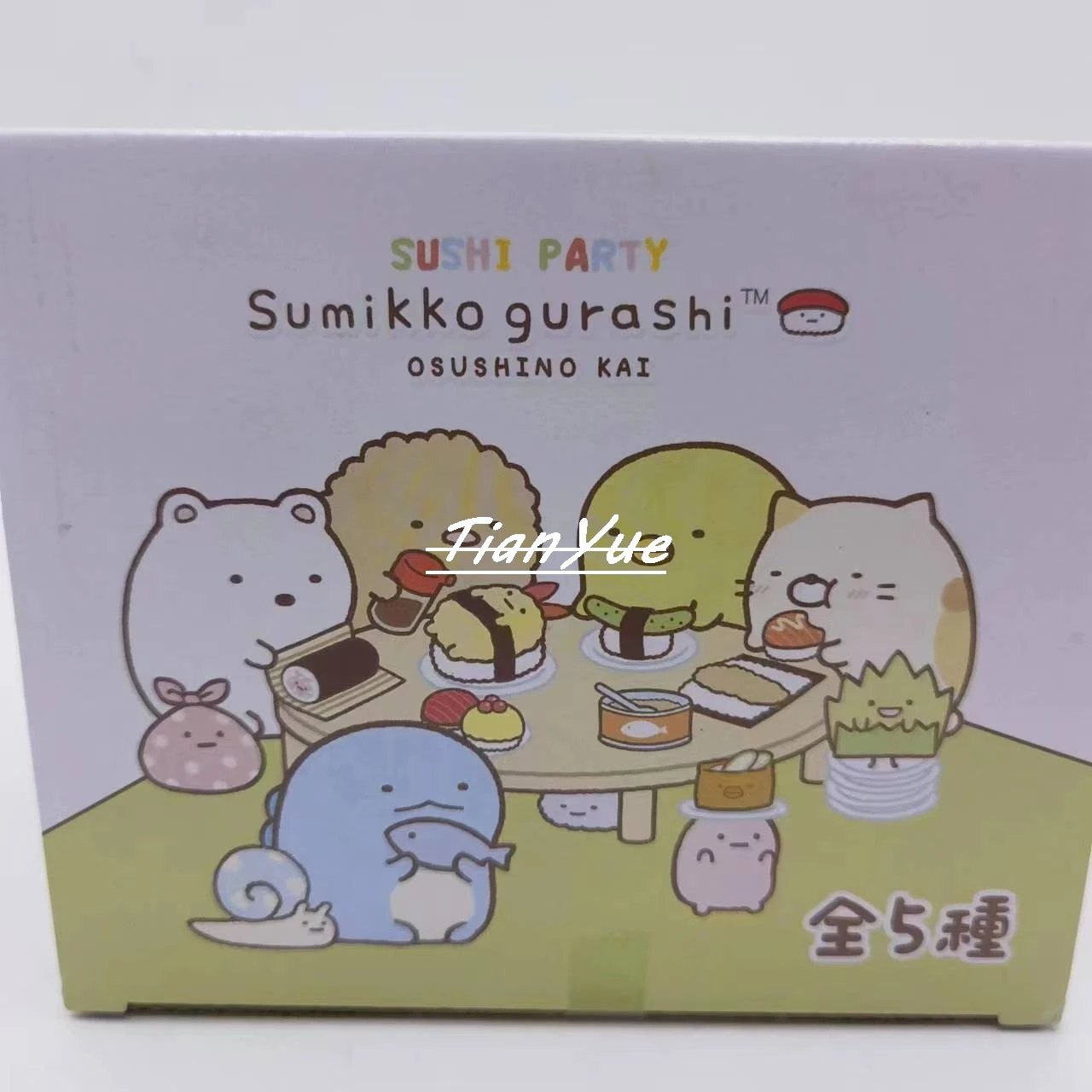 Cute Animal Corner Creature Sushi Party Sumikko gurashi Osushino kai 5 pz/set giocattoli regalo di natale per bambini 5cm