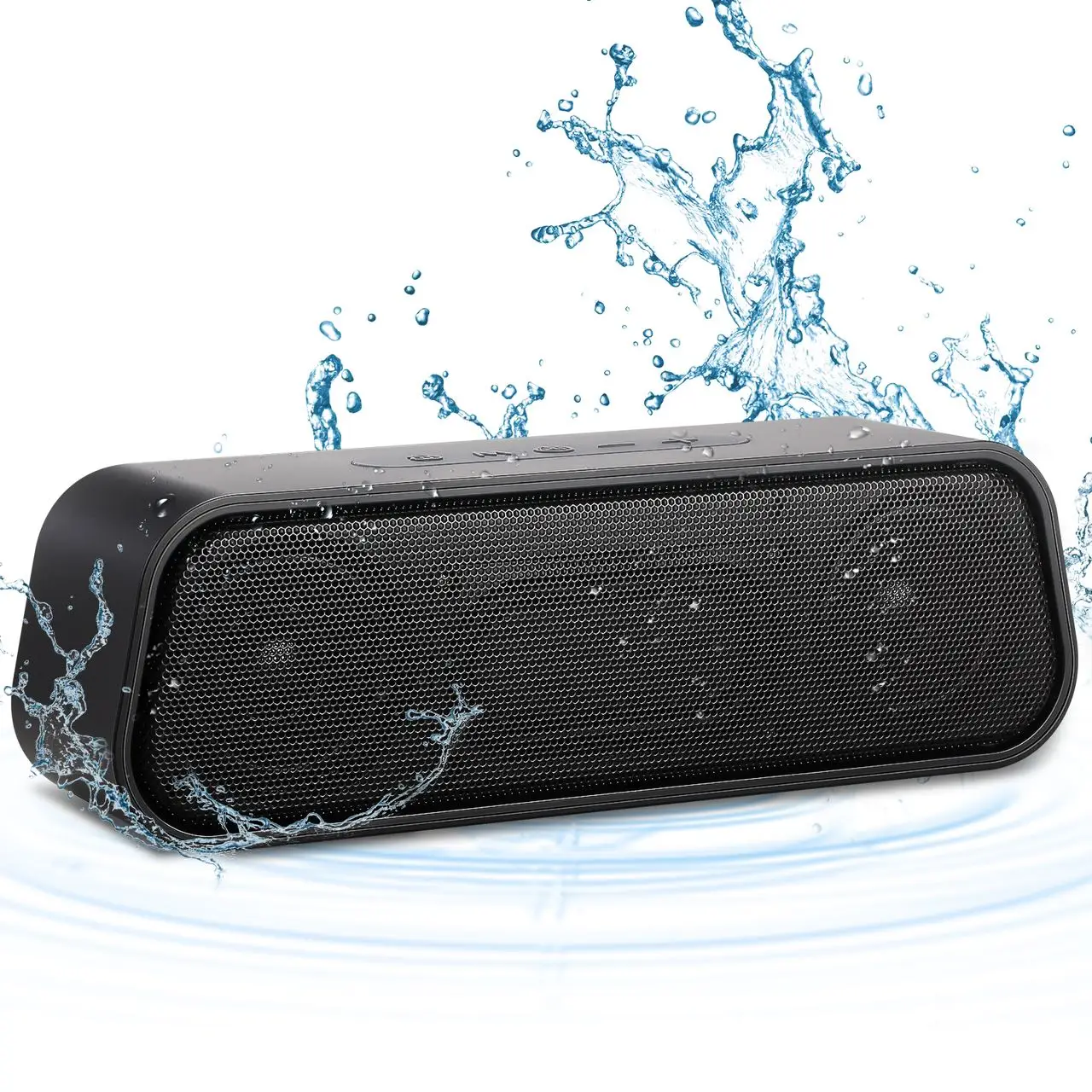 1500mAh Black Bluetooth Speaker Music Small Portable Speaker 9D Space Sound Hi-Fi Sound Small Speaker Home Desktop