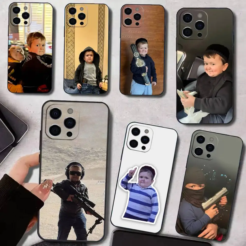 

H-Hasbulla G-Gun Funny Phone Case For iPhone 17,16,15,14,13,12,11 Plus,Pro Max,XS,Soft Silicone Black Cover