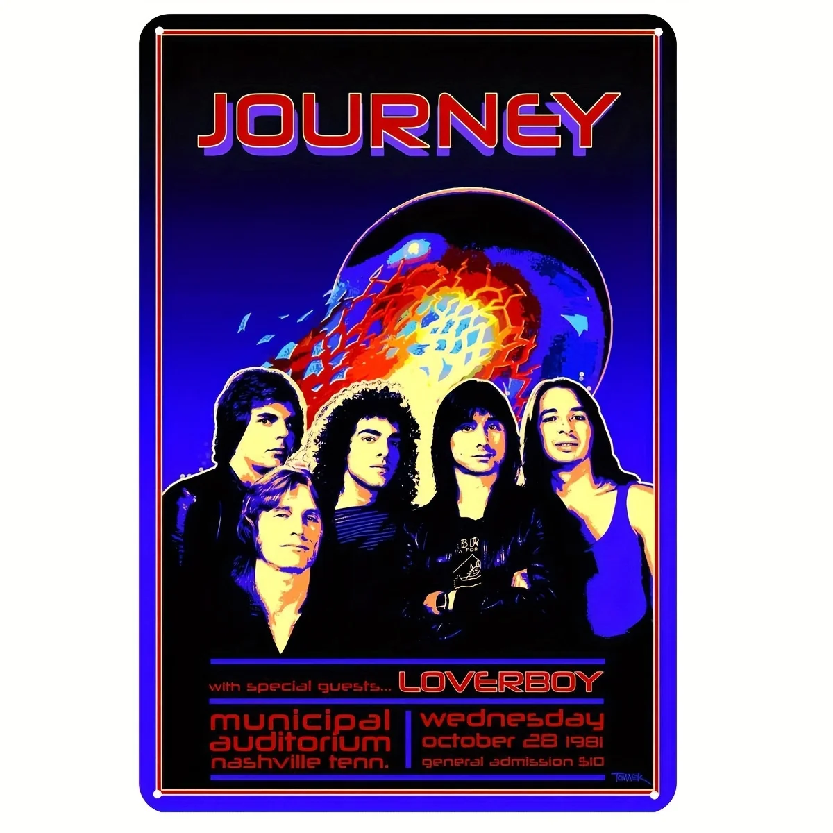 Home Relaxation| Vintage Journey Band Metal Tin Sign, , Retro Wall Art, Iron Construction, Pop Culture Theme, Multipurpose
