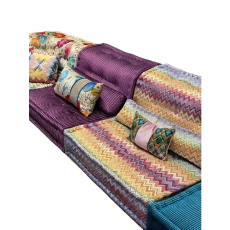 Sofa module combination villa large flat tofu block sofa