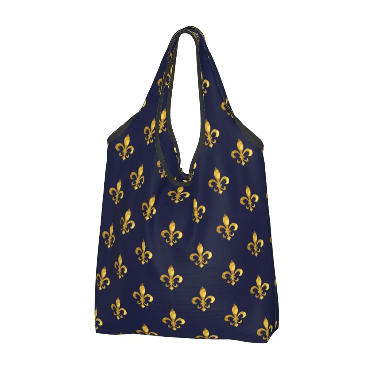 Reusable Luxury Florence Royal Fleur De Lis Lily Flower Shopping Bag Women Tote Bag Portable Ancient Symbol Grocery Shopper Bags