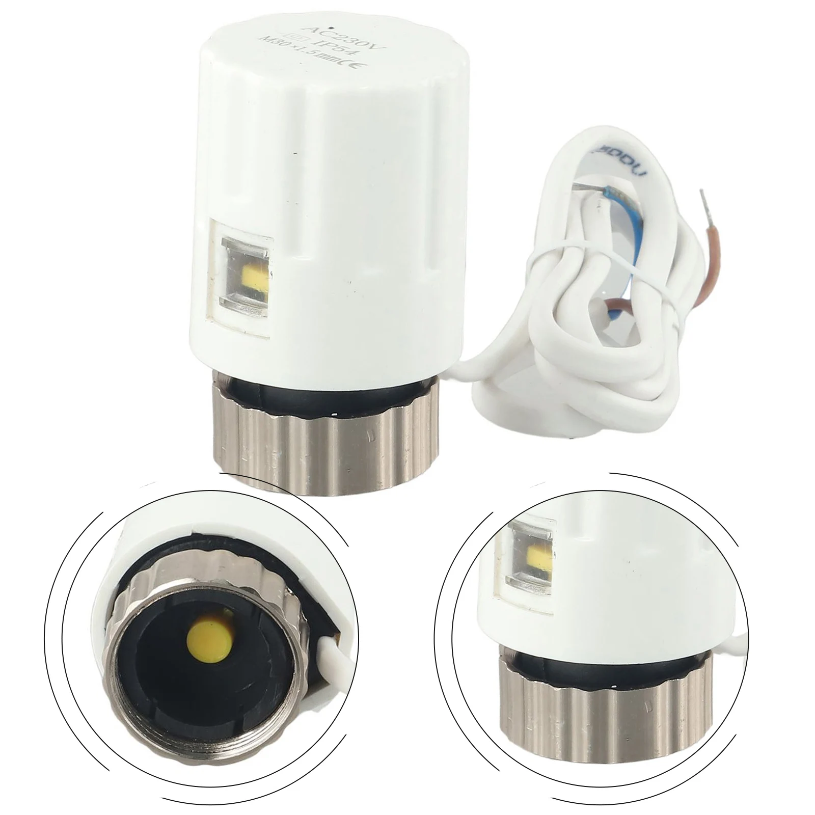 Electric Thermal Actuator Normally Open Normally Closed TRV For Floor Heating Thermostatic Radiator Valve AC 230V M30*1.5mm