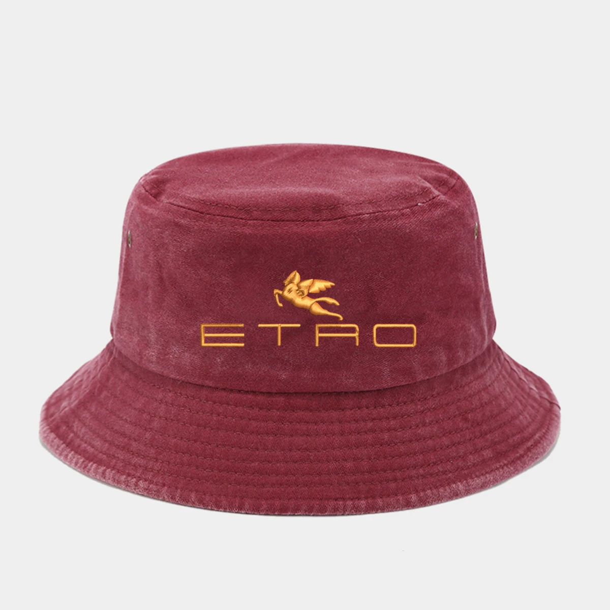 1 'E.T.R.O' قبعة صياد مطرزة بمظلة كلاسيكية مغسولة في الهواء الطلق، مصنوعة من نسيج البوليستر #5
