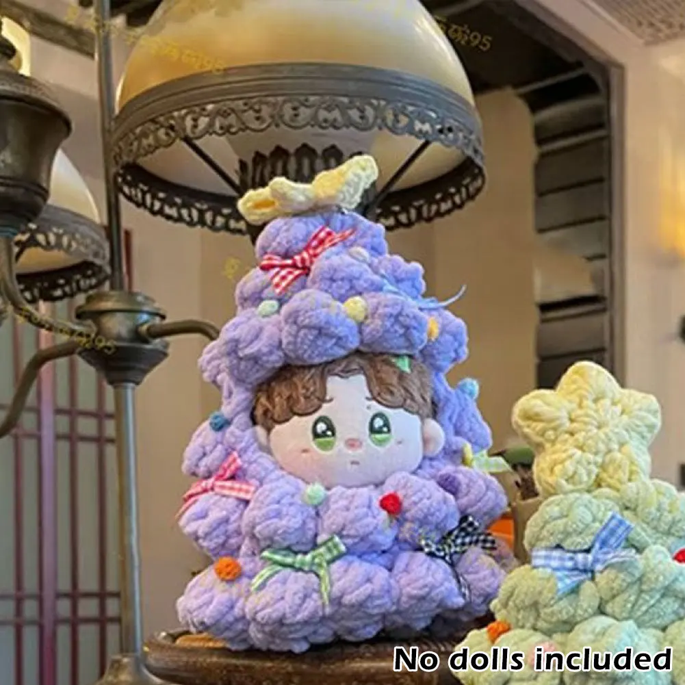 ชุดวัสดุไหมพรม DIY สำหรับทำต้นคริสต์มาส สำหรับตุ๊กตา Labubu ขนาด 17 ซม. ชุดเสื้อสเวตเตอร์คริสต์มาส อุปกรณ์ตกแต่งตุ๊กตา น่ารัก