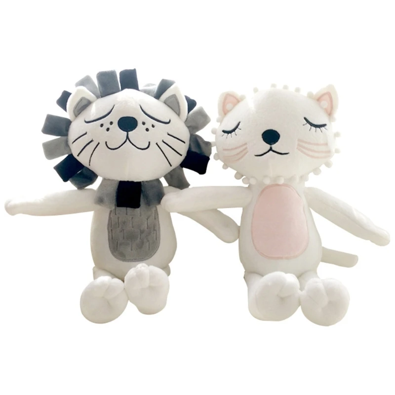 Y1UB 40cm Cartoon Lion Soft Animals Stuffed Children Appease Sleeping Gift Home Office Decors