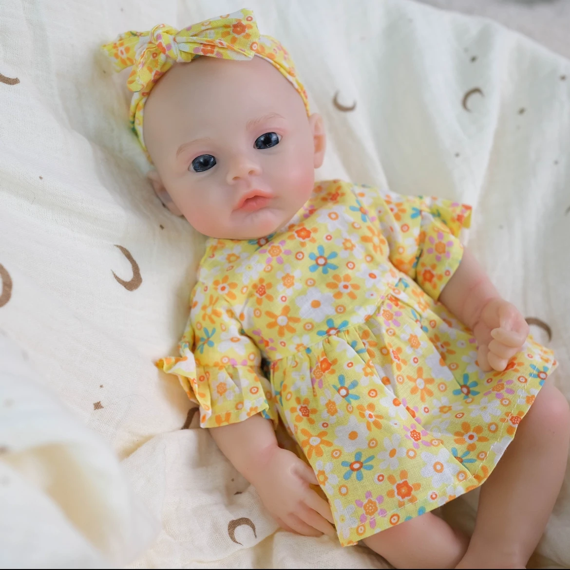 Preciosa muñeca Reborn de 12 pulgadas: cuerpo de silicona suave realista, totalmente pintado, sólido y tierno, regalo de Navidad perfecto para niñas