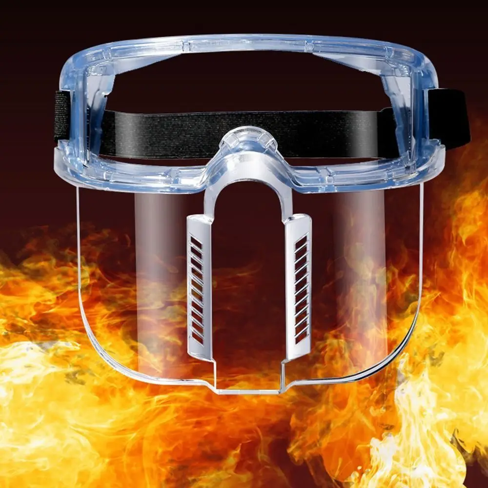 Transparent Protected Face Shield Mask Ergonomic Multipurpose Kitchen Face Mask Anti-impact Anti-oil Splash Dust Mask