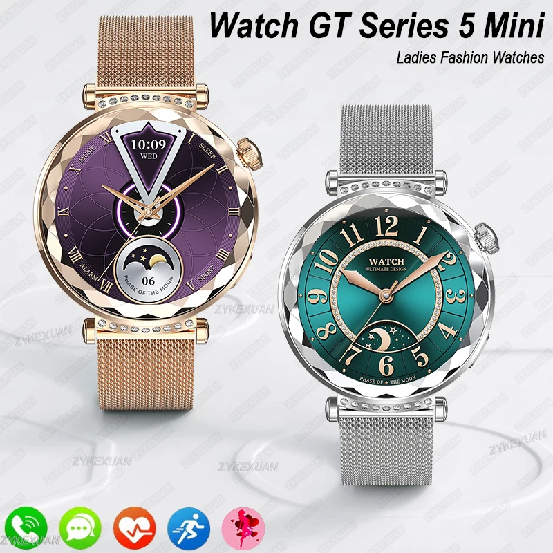 Watch GT Series 5 Mini Bluetooth Call Smart Watch Women Heart Rate AMOLED Screen NFC IP68 Waterproof GPS Sports Track SmartWatch