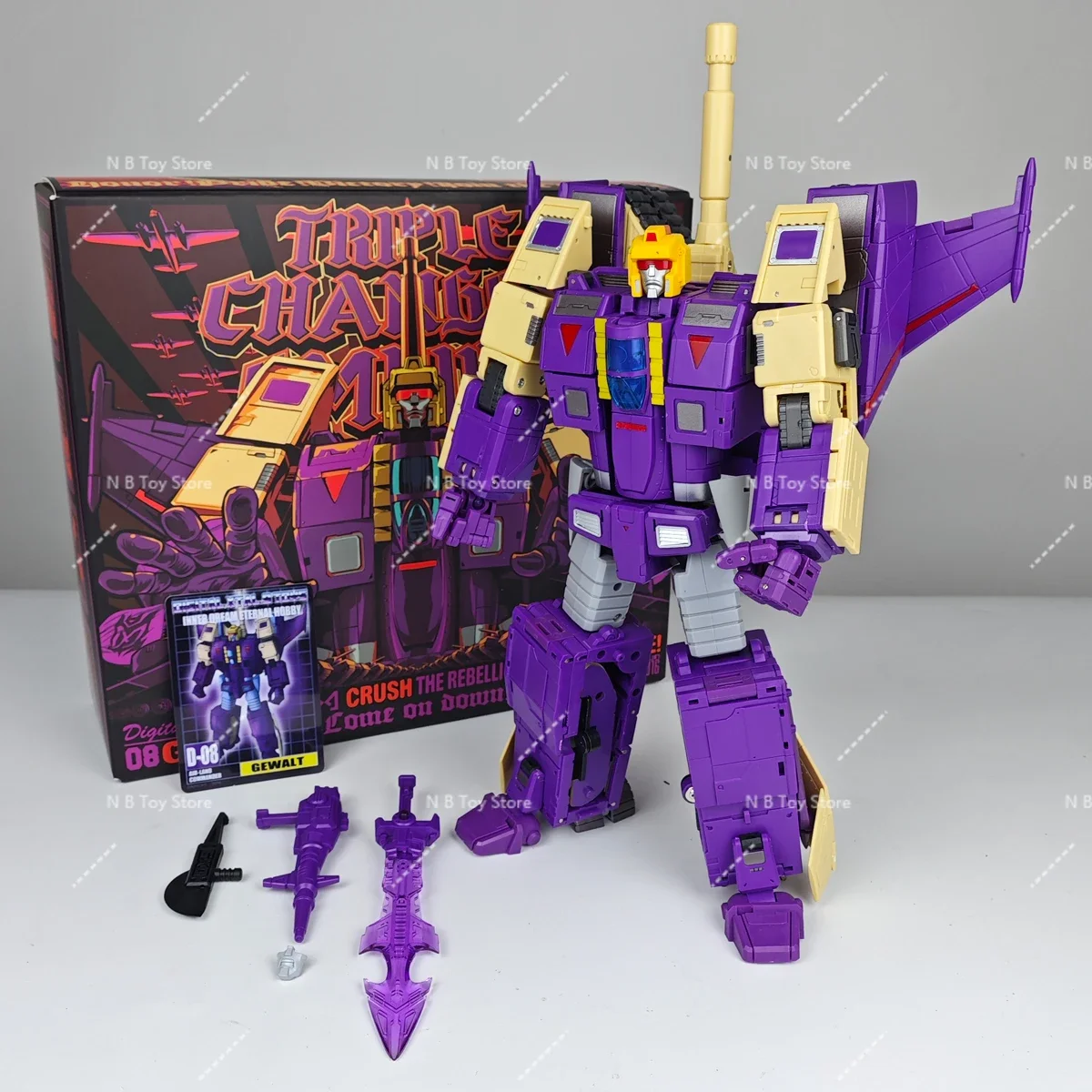 Transformação g1 dx9 d08 ganalt 3.0 mp escala blitzwing três mudanças modelo de tanque de aeronave brinquedos de figura de ação com caixa