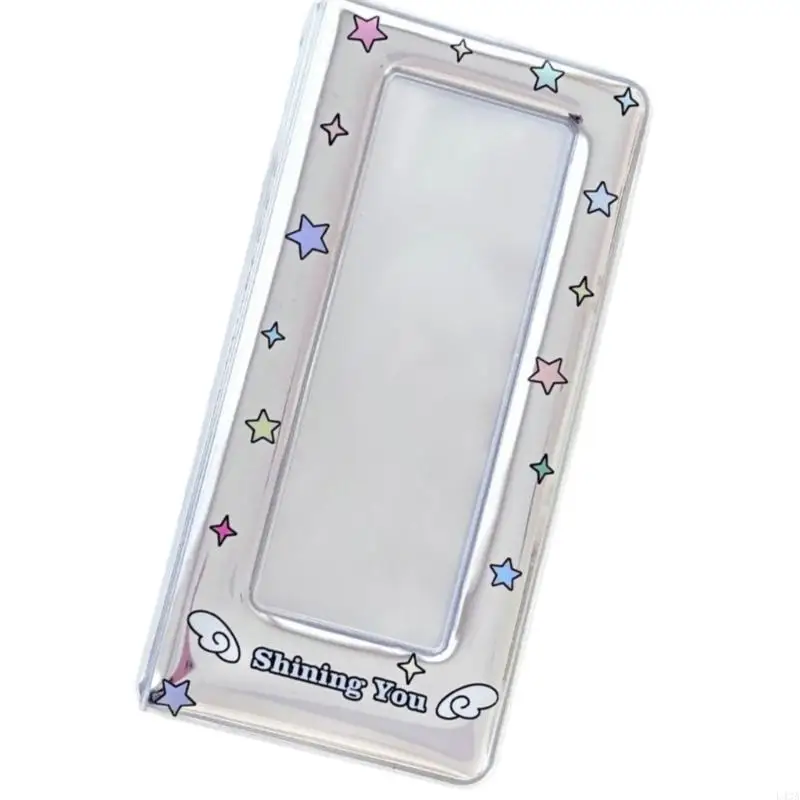 L43A Large Capacity Card Holders for Collector with Colorful Star Pattern Photo Booth Frame Album Photo Strips Holders Binder
