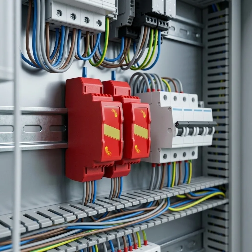 For Unattended Enclosed Spaces Automatic Thermal Device Electrical Cabinet Protector Activates At 170C 35mm DIN Compatible