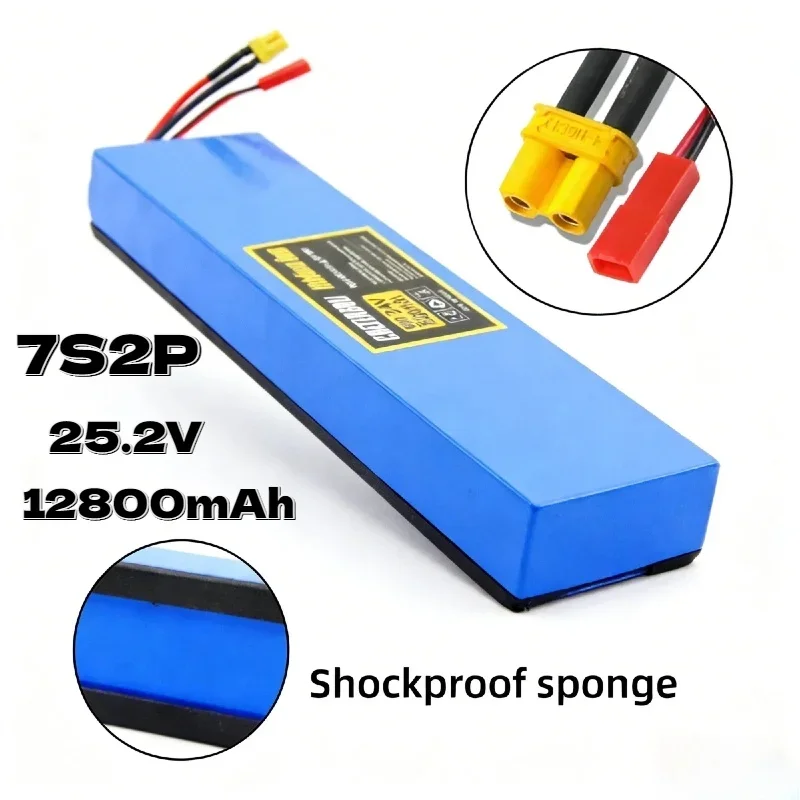 High-Capacity Aleaivy 24V/29.4V 12800mAh Battery – 7S2P Li-ion with Shock-Resistant Cotton Ideal Accessory for Scooter