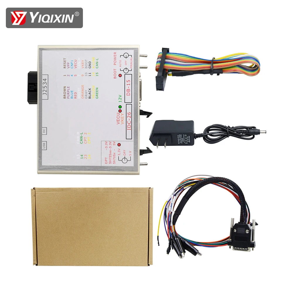 

JTAG PowerBox для многоцелевого инструмента Openport 2.0, разъемы J2534, полные адаптеры, работает 3 режима, программатор OBD ECU, блок питания