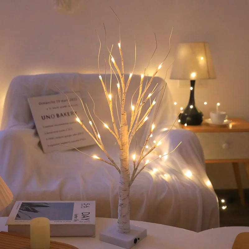 

LED White Birch String Home Decoration Room Party Arrangement Landscape Glowing Tree Lights