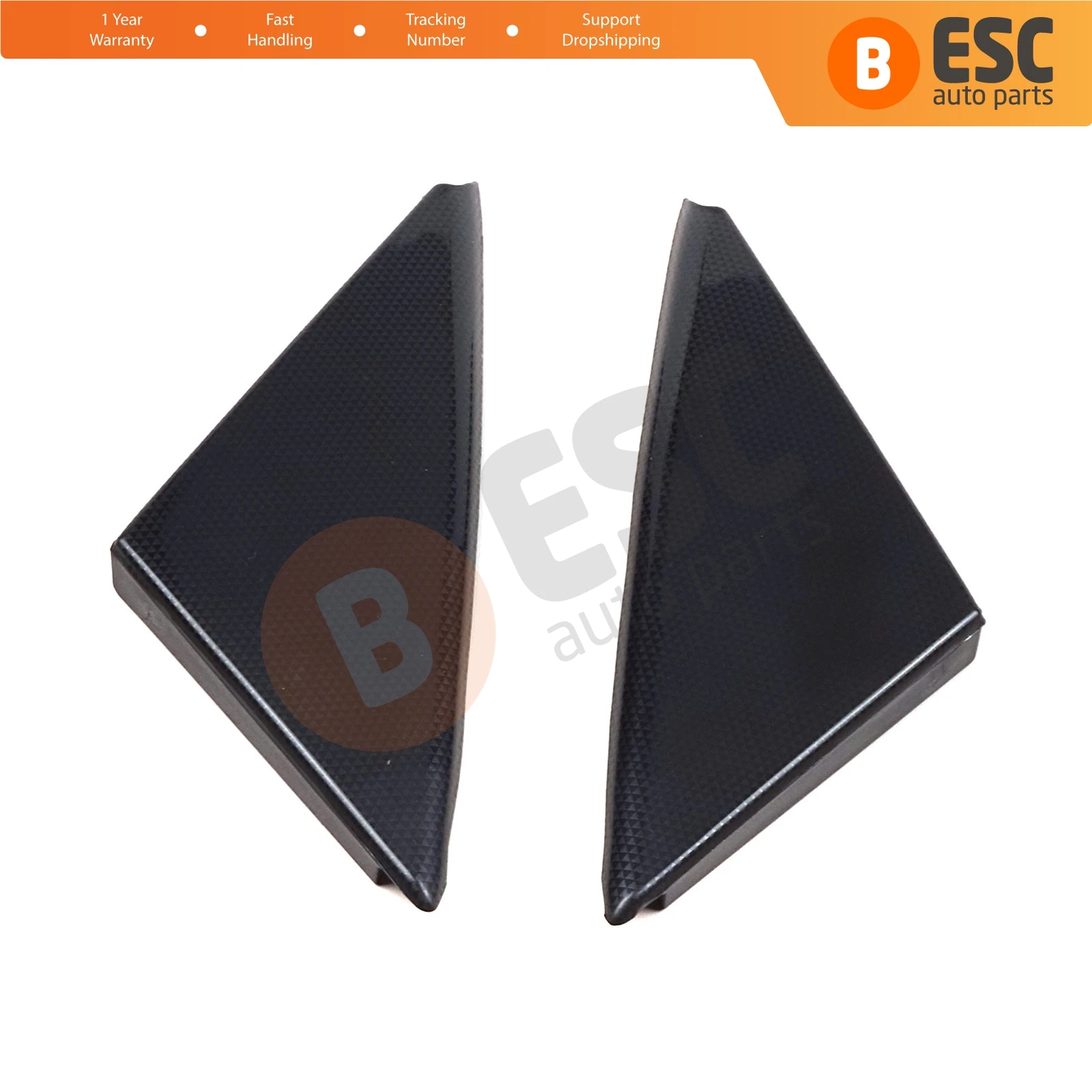 

ESP1111 Side Wing Mirror Front Outer Corner Triangle Molding Cover Set 90545855 90545856 for Vauxhall Opel Vectra B 1995-2002