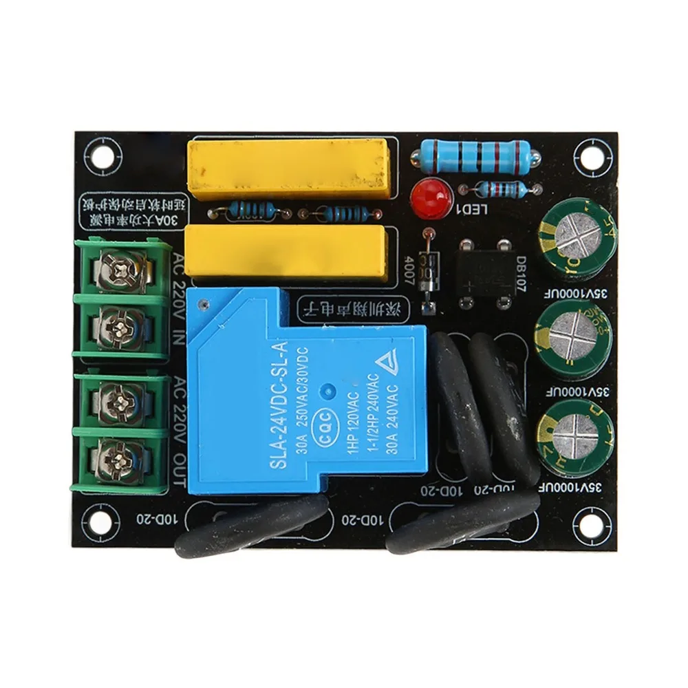 Practical 30A Soft Start Module 6600W AC 100V‑250V Start Protection Board Soft Start Protection Board Power Input