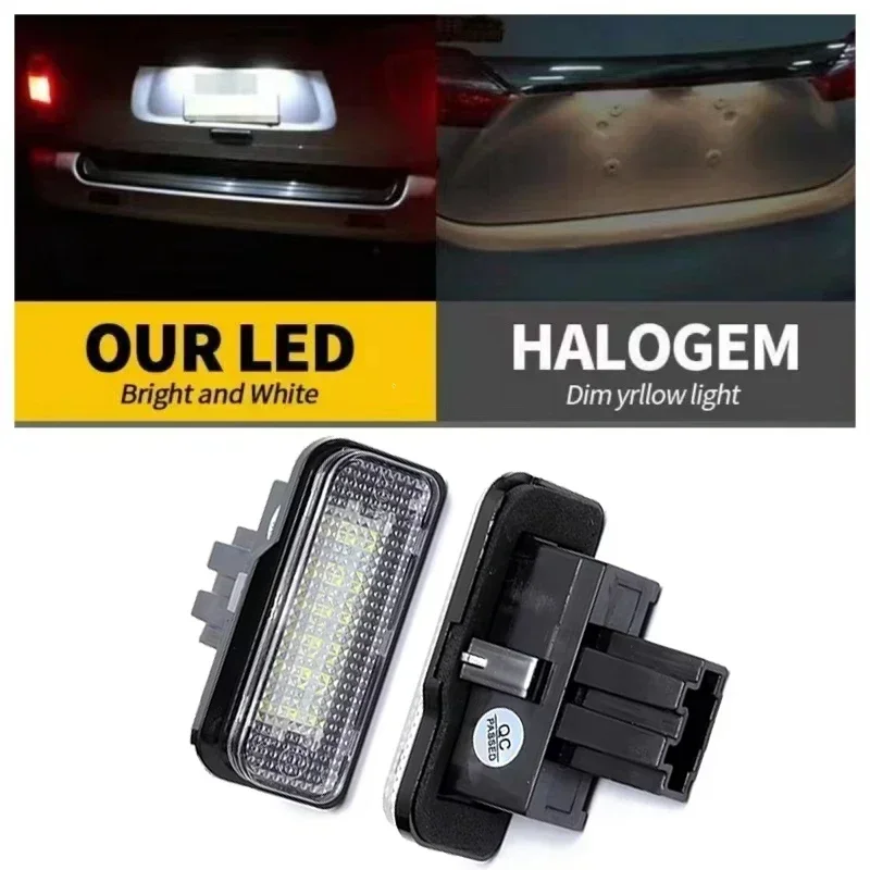 

2x Canbus White LED License Number Plate Light Lamps for Mercedes Benz E C CLS SLK Class S203 W211 S211 W219 R171 AMG Car Goods
