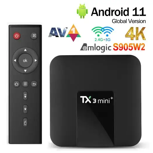 

TX3mini Smart TV Box Android 10.0 UHD HDR10 4K H.265 5G WIFi Set Top Box Allwinner H313 Quad CoreSmart Media Player 2GB 16GB