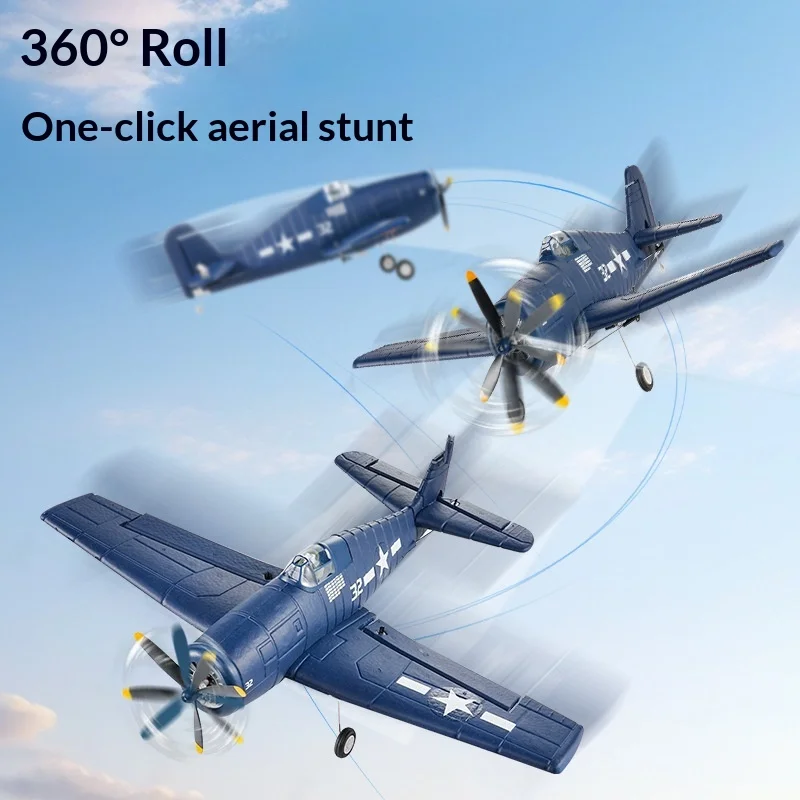 FX9503 F6F Hellcat 4 Channel RC Airplane Brushless EPP Fixed Wing One Key 360° Stunt Outdoor Flying Toy For RC Hobbyists