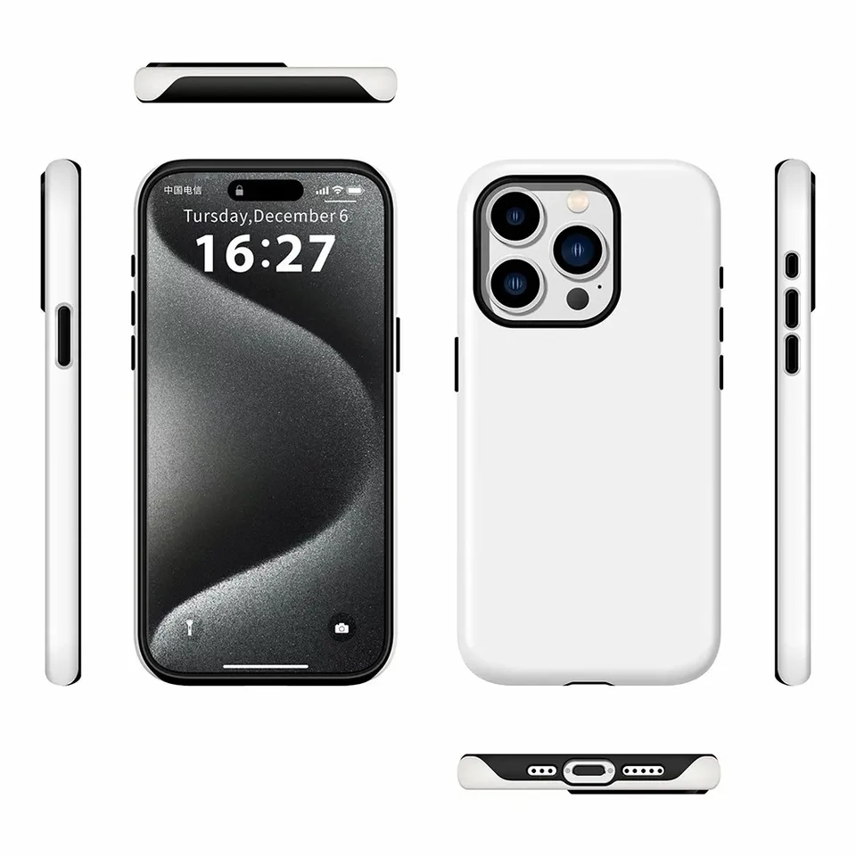 Funda de Moda Elegante con Moño y Lunares para iPhone 17 16 15 14 13 12 11 Pro Max Air Plus Lujosa de Doble Capa 6