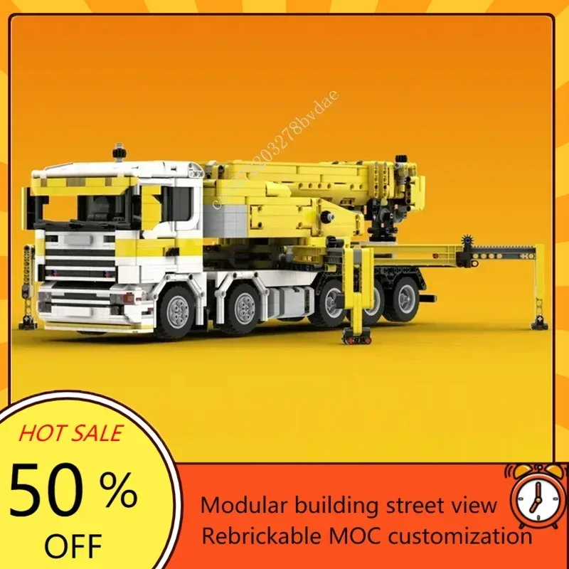 3517 個 MOC 都市交通 164L ヘビーデューティクレーントラックモデルカスタムパズル DIY アセンブリ教育クリエイティブパズル子供のおもちゃ