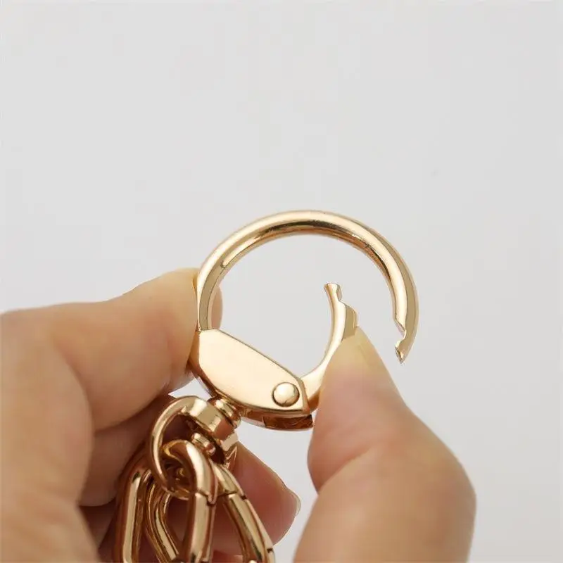Drehbarer Karabinerhaken mit 2 Stück Federring-Schlüsselanhänger-Clips für DIY-Bastelarbeiten, Lanyard-Herstellung, Schlüsselring – Detail 7