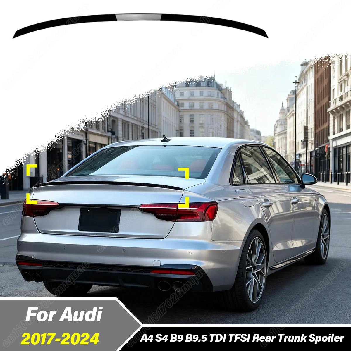 Für Audi A4 S4 B9 B9,5 TDI TFSI 2016 2017 2018 2019 2020 2021 2022 2023 Auto Hinten Mitte spoiler Bord Dekoration Zubehör