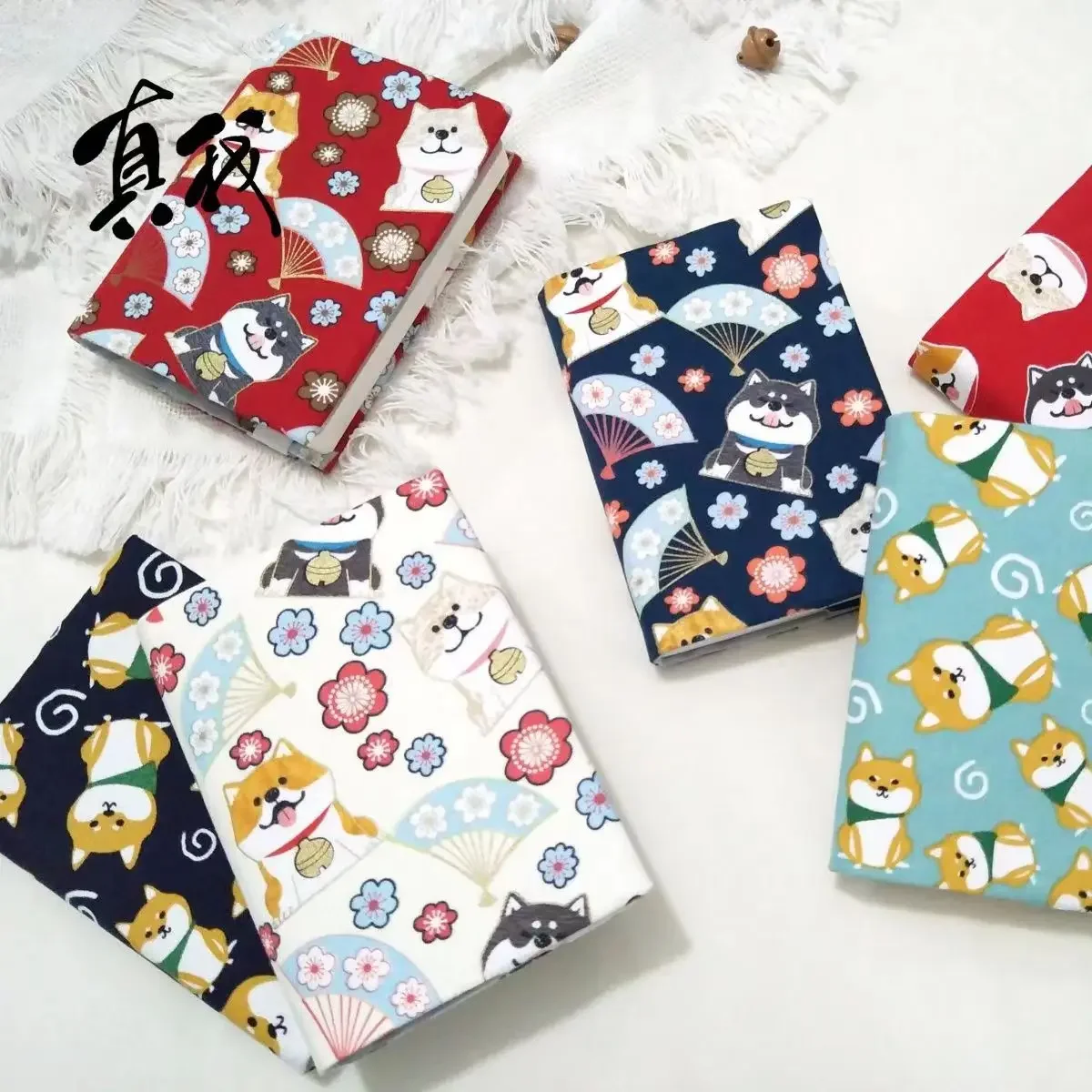 【Cute Cartoon Dog】Original Handmade A5 A6 Notebook Covers Protector Book Sleeve Crafted Fabric Products Diary Cover,in Stock
