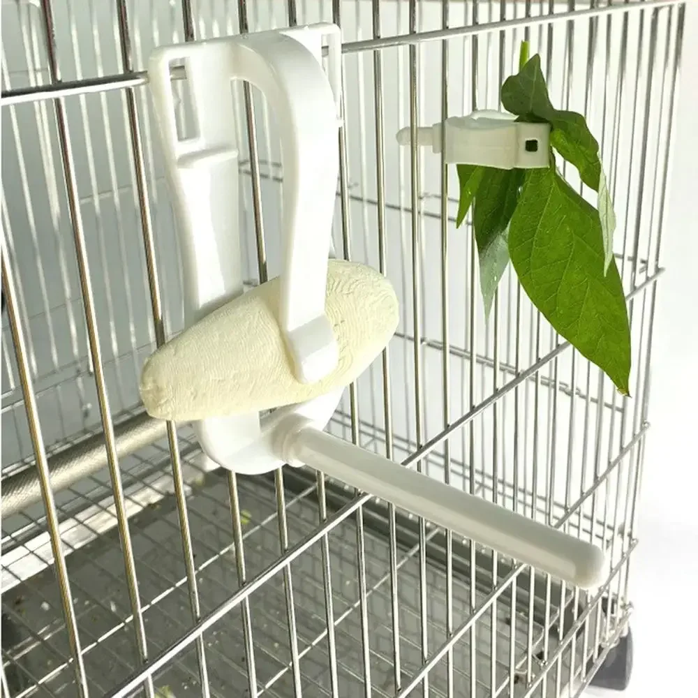 Birds Food Holder Pet Parrot Feeding Fruit Vegtable Clip Cuttlefish Bone Feeder Device Pin Clamp Bird Cage Accessories