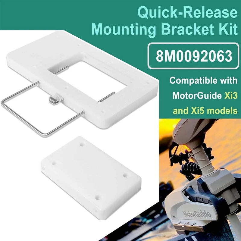 Replace Part for 8M0092063 Xi Series Boat Outboard Quick-Release Mounting Bracket Kit for Xi3 Xi5 Trolling Motors White