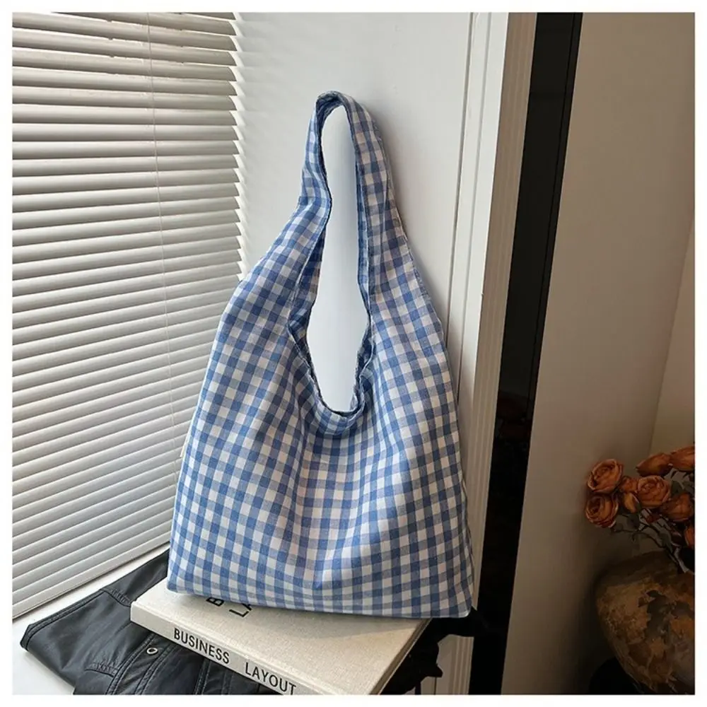 

Винтажная клетчатая сумка через плечо для досуга, большая вместительная сумка для студентов, легкая женская сумка для поездок на работу, для девушек