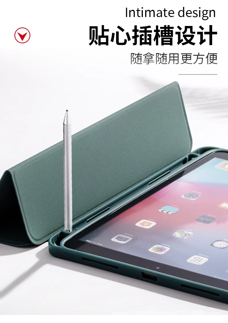 Flip-Hülle mit Stifthalter für iPad Air 5 10.9 Pro 11 Dreifach Faltbar mit Auto-Wake-Funktion Stoßfest – Detail 7