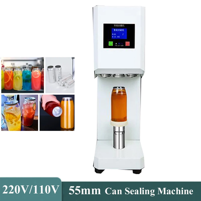 ماكينة ختم علب ذكية أوتوماتيكية بالكامل أكواب بلاستيكية غير دوارة للحيوانات الأليفة زجاجة مشروبات جرة تعليب علب البيرة خياط