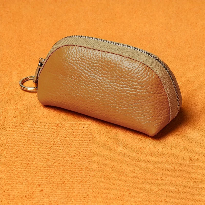 WERLLANDS Women PU Leather Multi‑Color Zipper Key Bag Fine Craftsmanship Key Organizer Ladies Mini Key Storage Wallet