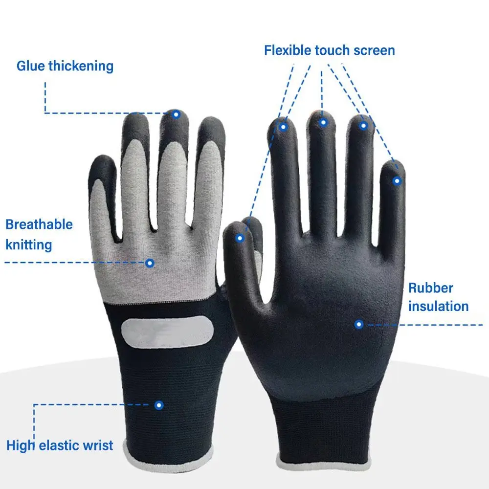 Electrician Insulating Gloves Withstanding Voltage 400V Yellow Black Insulation Touch Screen Mittens Industrial Protective Glove