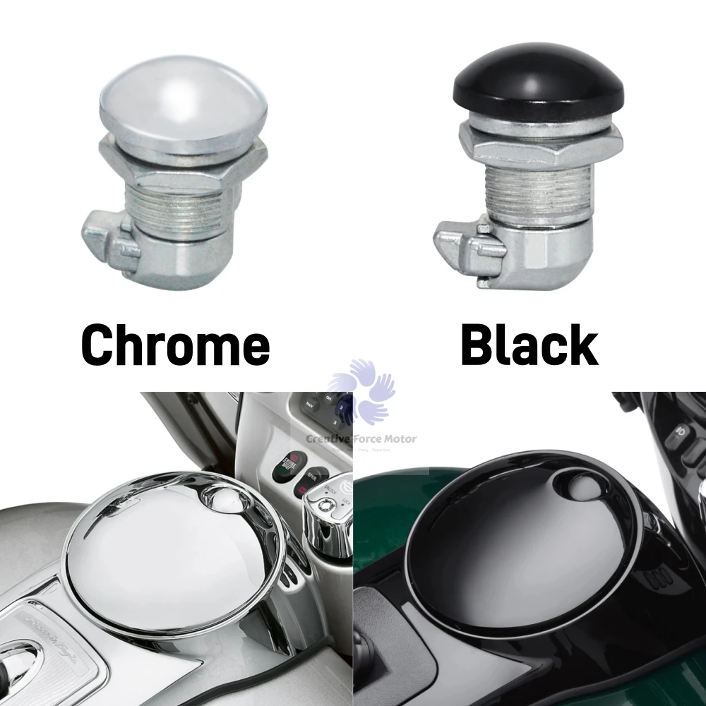Push Button Fuel Door Latch Kit Motorcycle Gas Cap Tank Cover For Harley Touring Road Glide Special Street Electra Glide 1992-UP