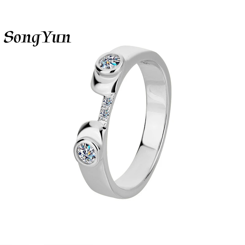 

SONGYUN Brand Jewelry 925 Sterling Silver Ring Brilliant Moissanite Chic Ring Women 18K Gold Plated MST Patent Fine Jewellery