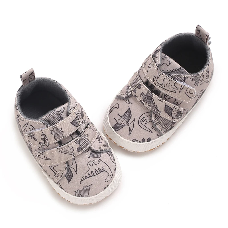 Zapatos de suela suave para bebés, zapatillas de dinosaurios para niños pequeños, zapatos de camuflaje para recién nacidos, cómodos y sin cordones para primeros pasos, cuna Sho