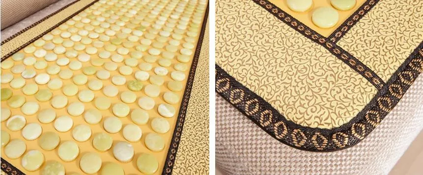 Comfortable home massage mattress topaz sofa cushion germanium stone tomalin heating body massager health cushion 220 v