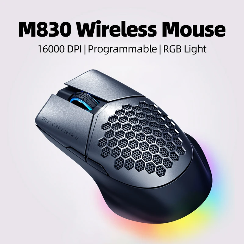 New!!! M8 Gaming Mouse Wireless RGB Mouse Gamer Rechargeable 85g Laptop Mice Computer Mouse PMW3335 16000DPI Programmable