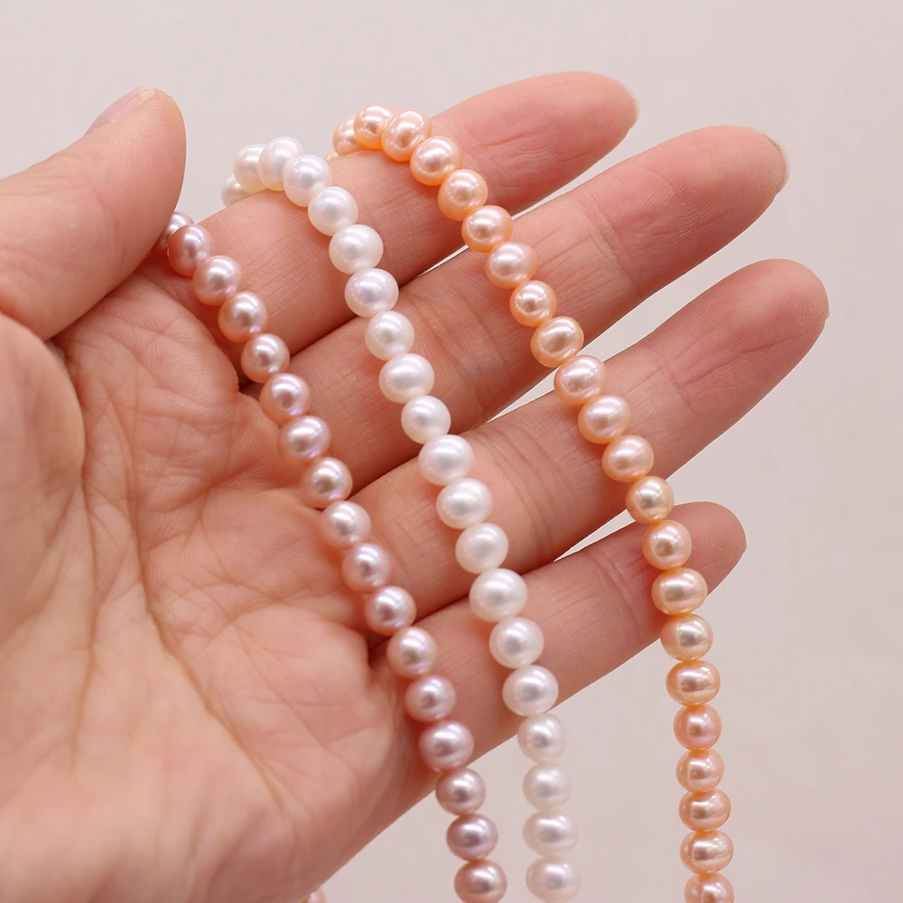 Wholesale AAA 100% Natural Round Shape Freshwater Pearl Beads For Jewelry Making DIY Bracelet Necklace Accessories 5-5.5mm
