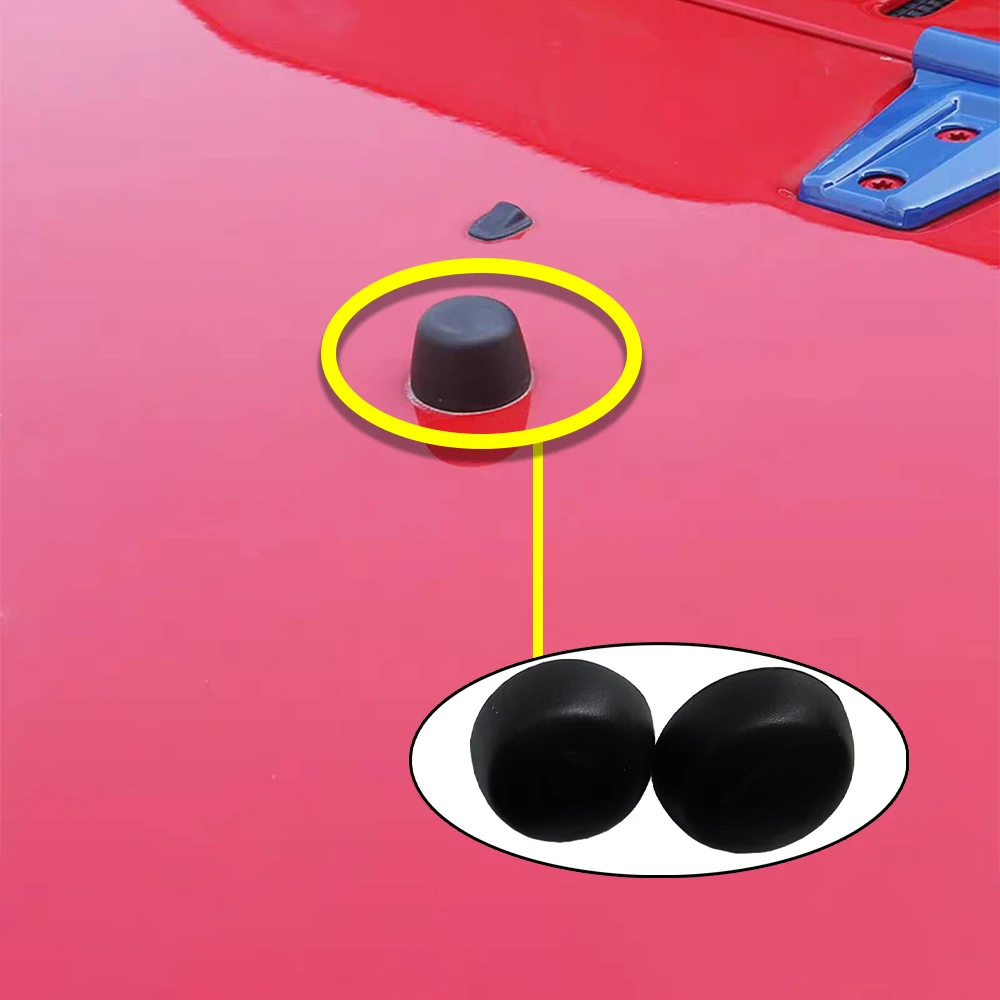 

Lantsun J066-9 ABS Engine Hood Small Cover 10th Anniversary Hood Cover Plugs for Jeep for Wrangler JK07-17, 1pair