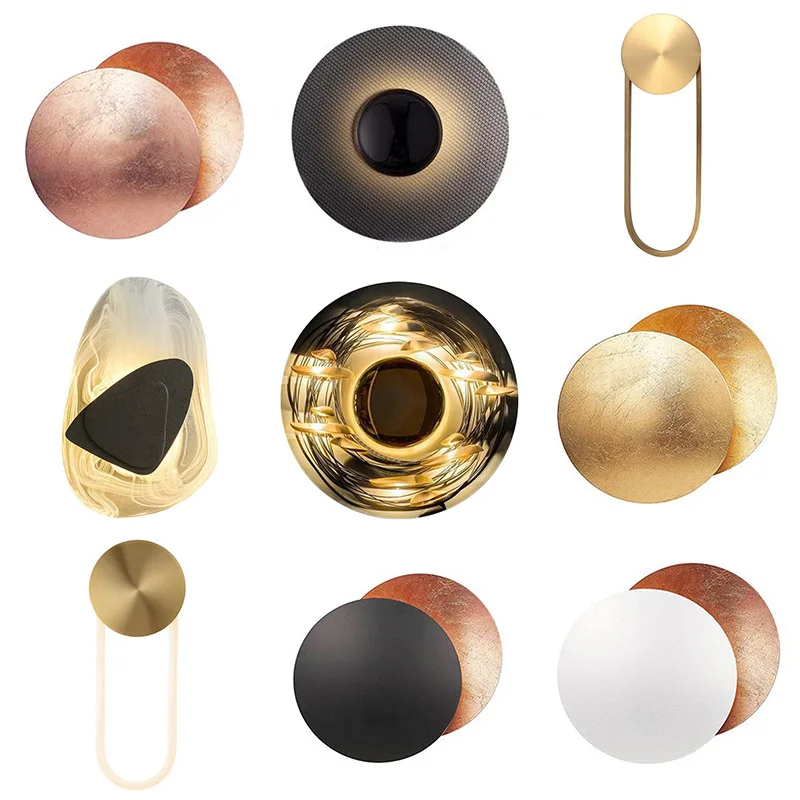 

Nordic postmodern wall lamp bedroom bedside living room background wall creative designer hotel simple medieval